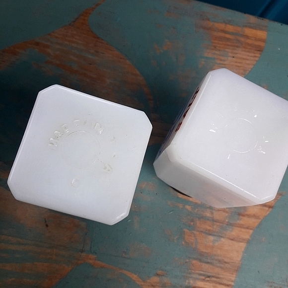 Vintage Salt and Pepper Shakers White Milk Glass Sail Boats Made in USA - Picture 9 of 16